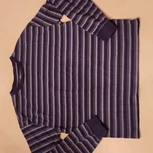 Treasure And Bond Blue Stripe Long Sleeve Tshirt Extra Large 14 16